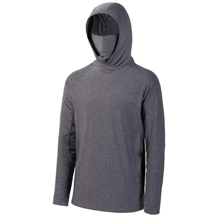 Men’s UPF 50+ Long Sleeve Fishing Hoodie with UV Neck Gaiter