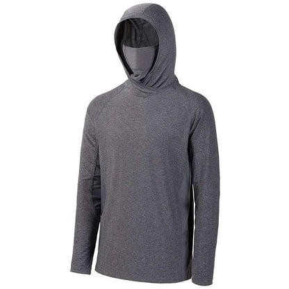 Men’s UPF 50+ Long Sleeve Fishing Hoodie with UV Neck Gaiter