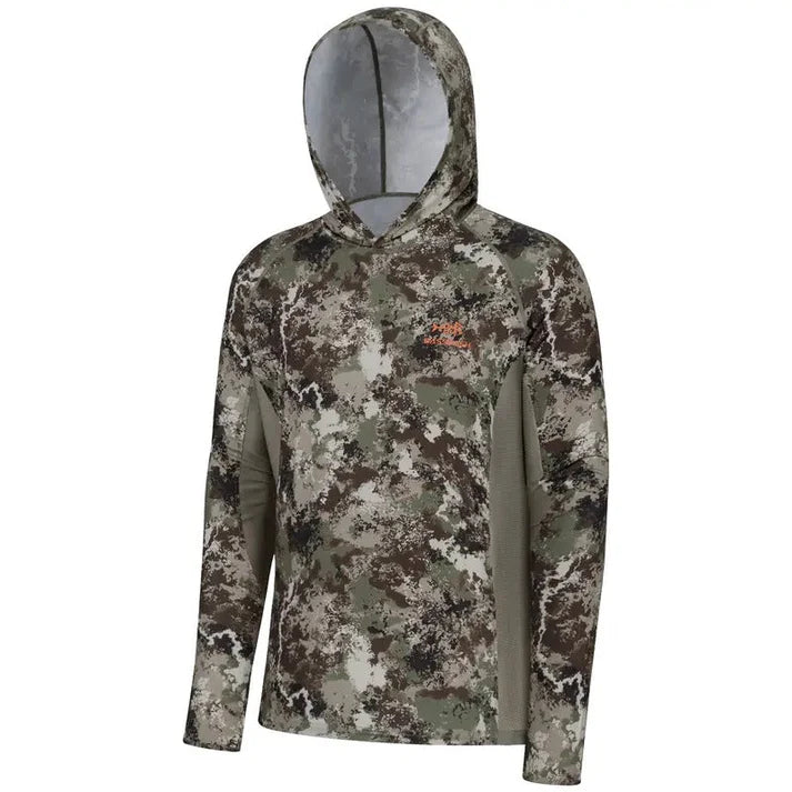 Men’s UPF 50+ Long Sleeve Fishing Hoodie with UV Neck Gaiter