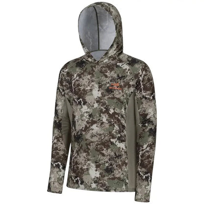 Men’s UPF 50+ Long Sleeve Fishing Hoodie with UV Neck Gaiter
