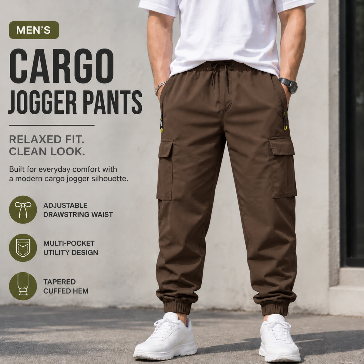 🔥 BESTSELLER | 8PCS $24.63 | Men’s Multi-Pocket Cargo Jogger Pants