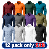 12-PACK ONLY $29(Burgundy + Orange + Dark Green + Teal Blue + Navy Blue + Dark Gray + Purple + Olive Green + Light Blue + Light Gray + White + Black)