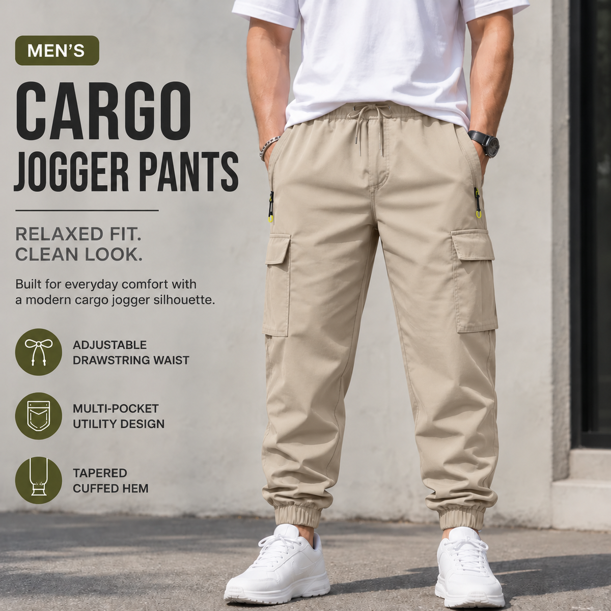 🔥 BESTSELLER | 8PCS $24.63 | Men’s Multi-Pocket Cargo Jogger Pants